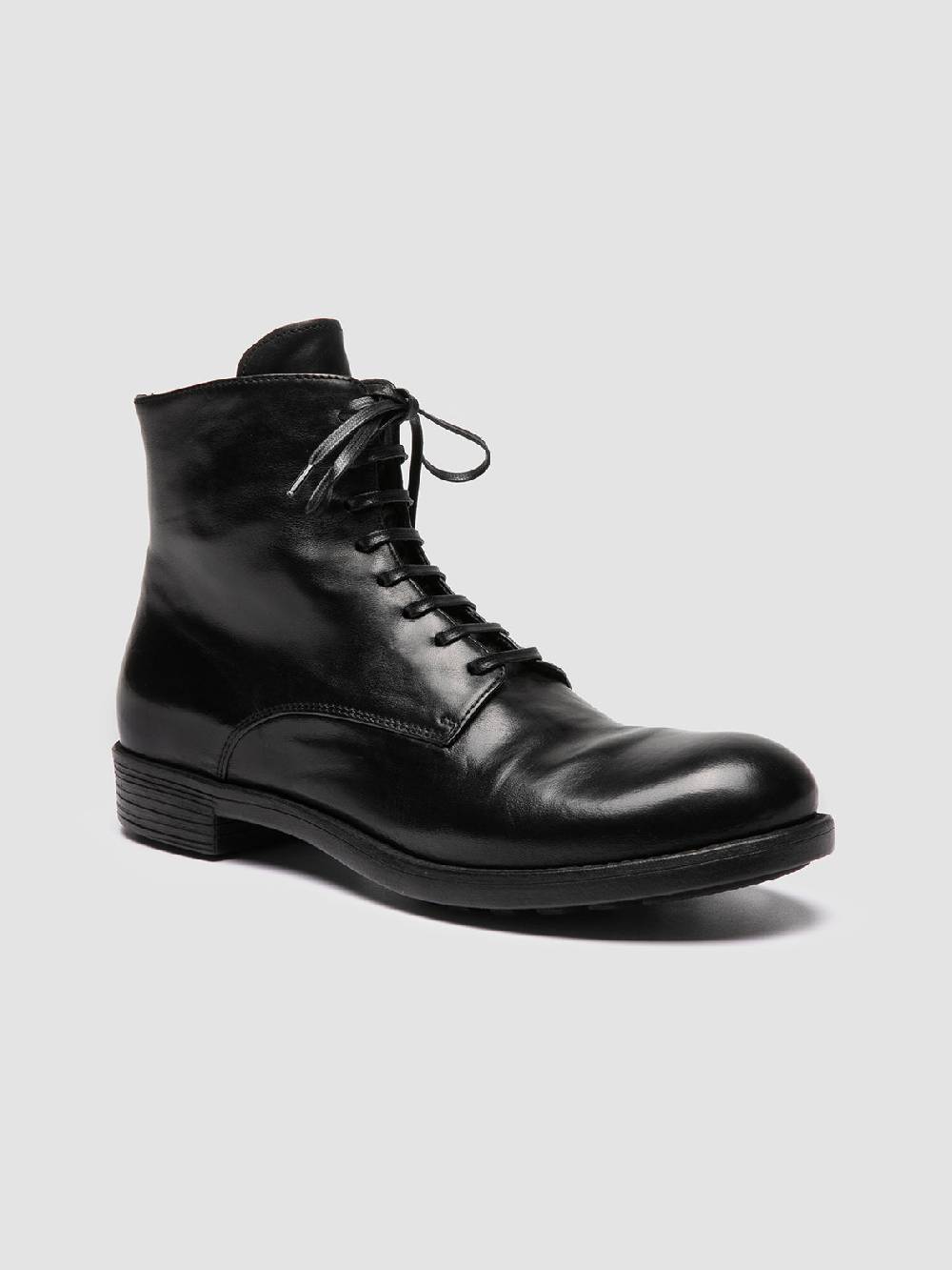 Officine Creative SARGEANT 003 Stivali Stringati In Pelle Nera