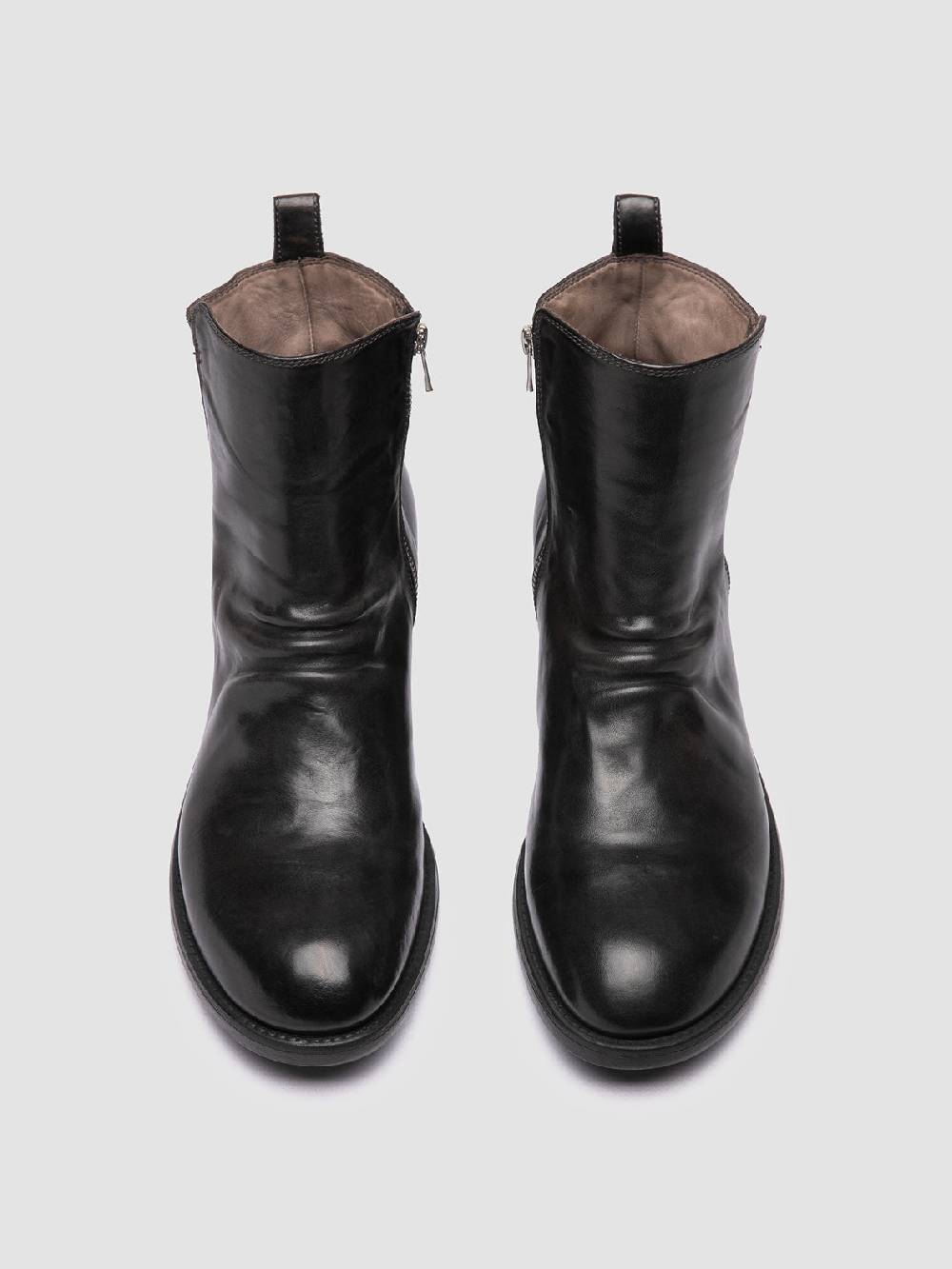 Officine Creative SARGEANT 005 Stivali Con Zip In Pelle Grigia