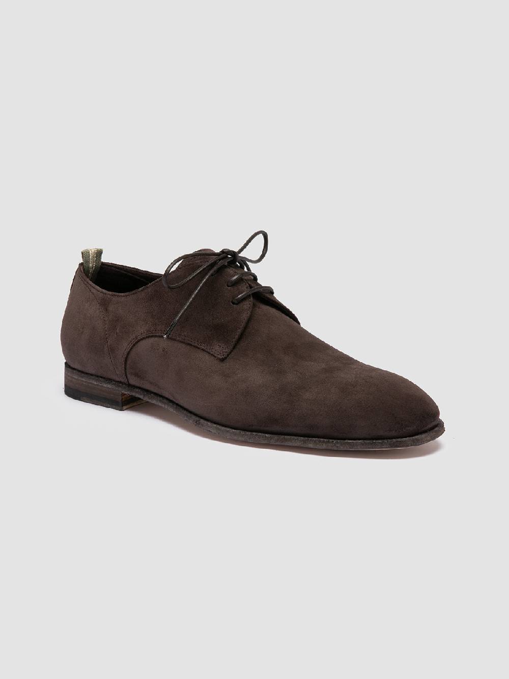 Officine Creative SOLITUDE 002 Scarpe Derby In Pelle Scamosciata Marrone