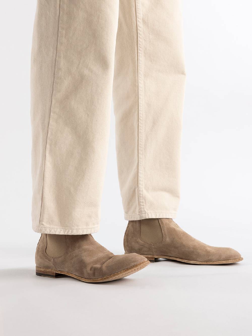 Officine Creative SOLITUDE 004 Stivaletti Chelsea In Pelle Scamosciata Tortora