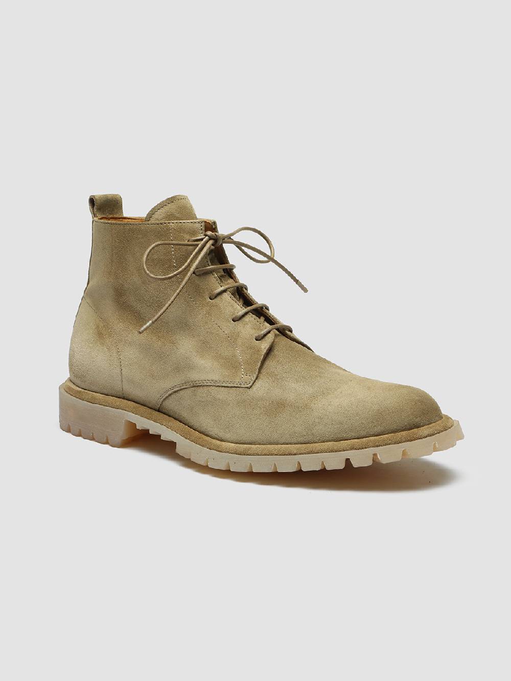 Officine Creative SPECTACULAR 002 Stivali In Pelle Scamosciata Marrone Con Allacciatura