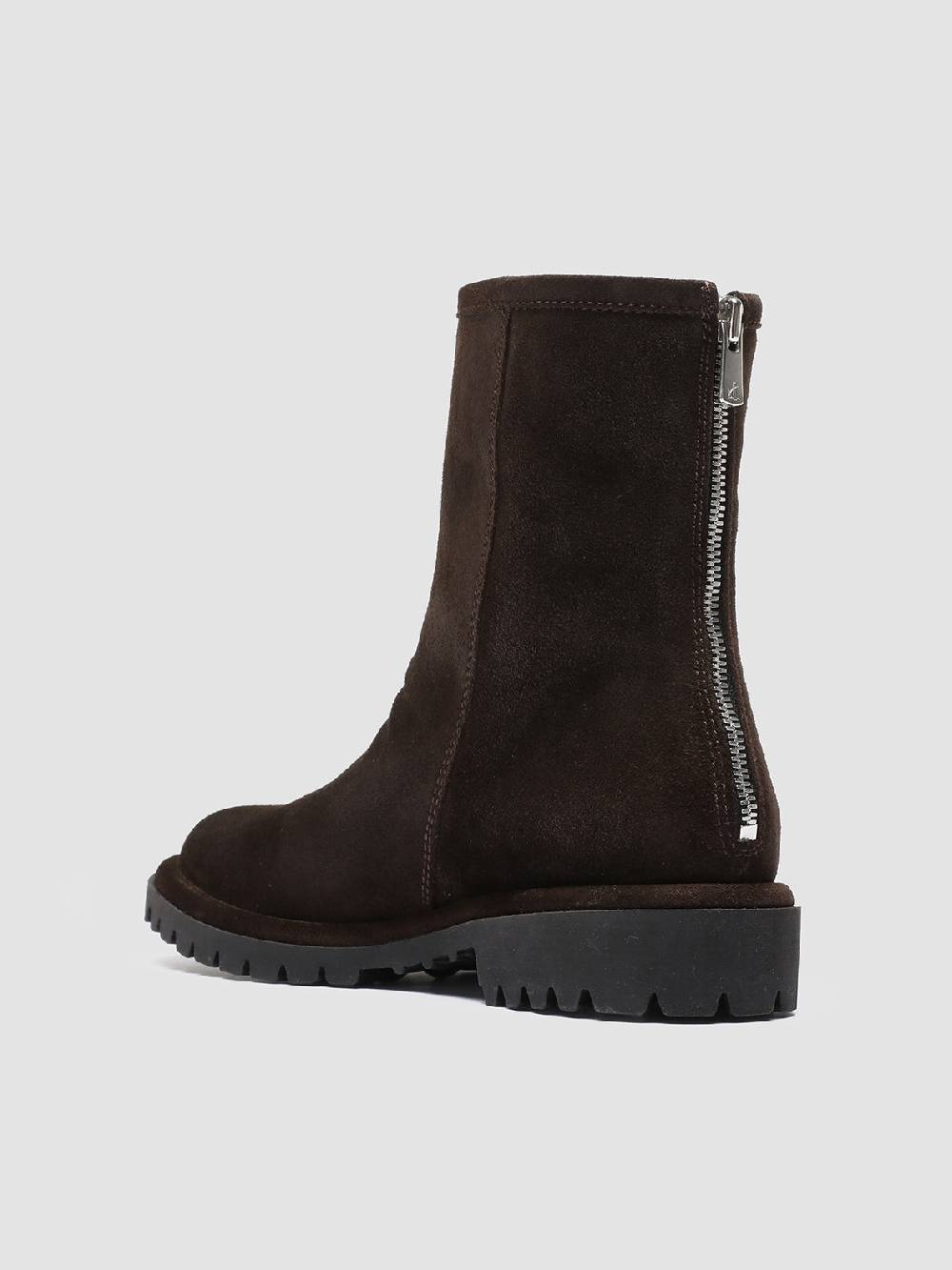 Officine Creative SPECTACULAR W 111 Stivali Con Zip In Pelle Scamosciata Marrone