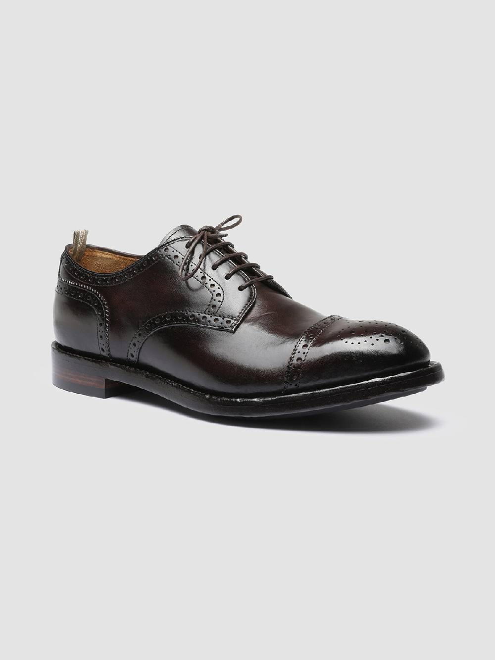 Officine Creative TEMPLE 003 Scarpe Derby In Pelle Marrone