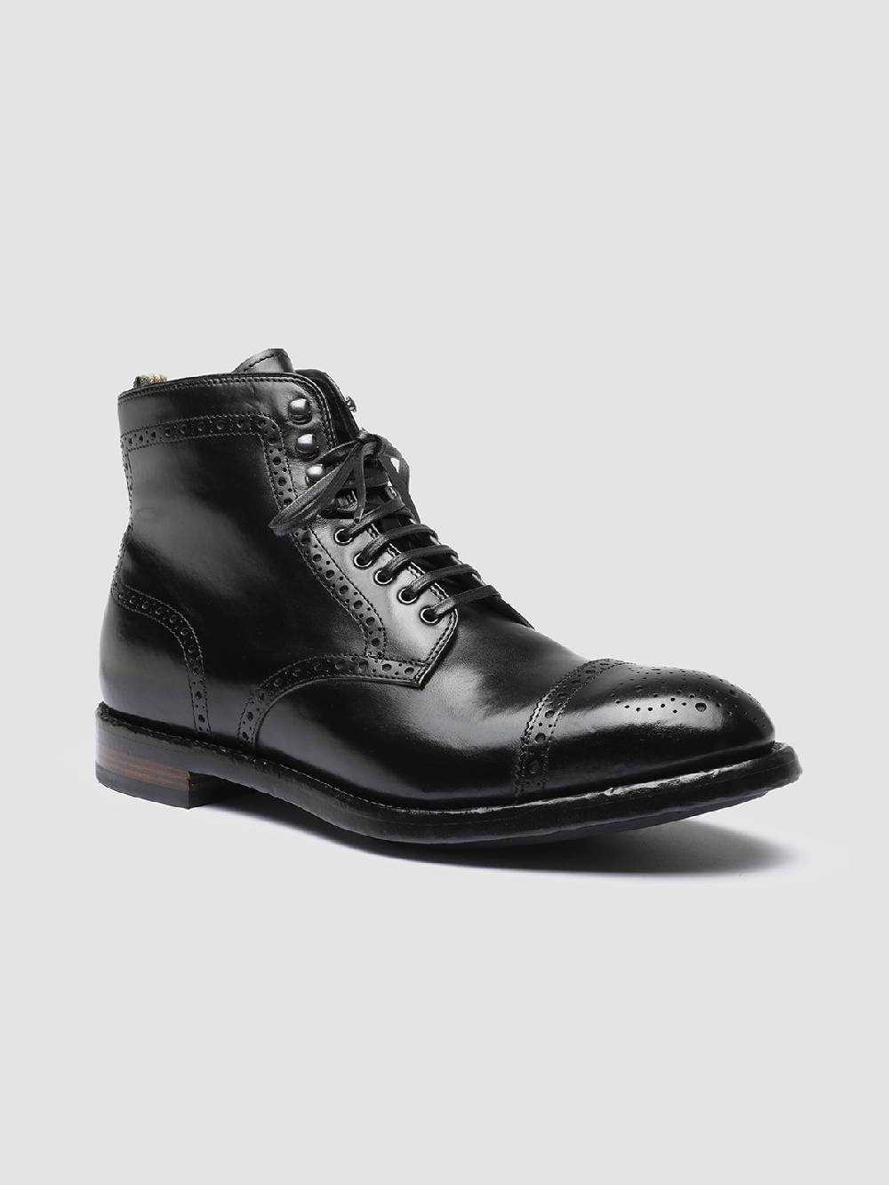 Officine Creative TEMPLE 004 Stivaletti In Pelle Nera