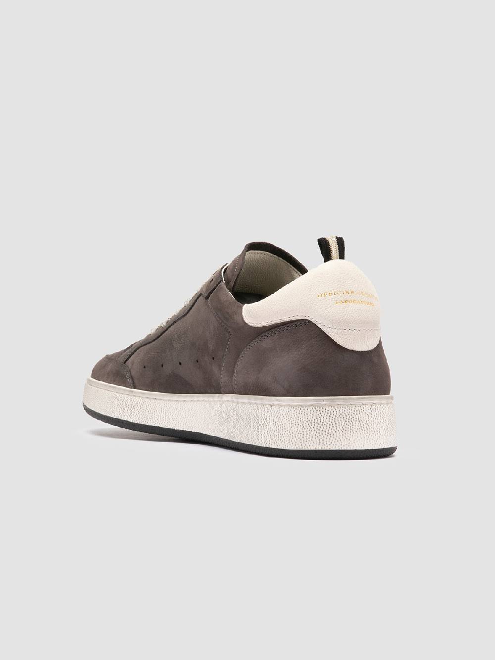 Officine Creative THE ANSWER 002 Sneaker Basse In Camoscio E Pelle Nera