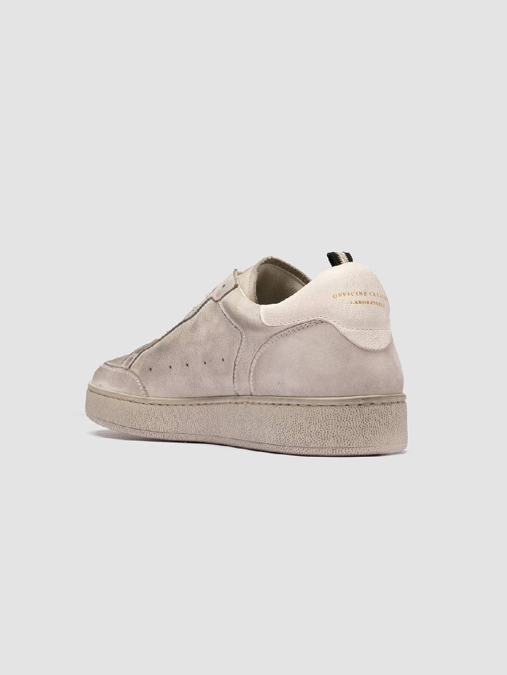 Officine Creative THE ANSWER 005 Sneaker Basse In Camoscio E Pelle Grigia