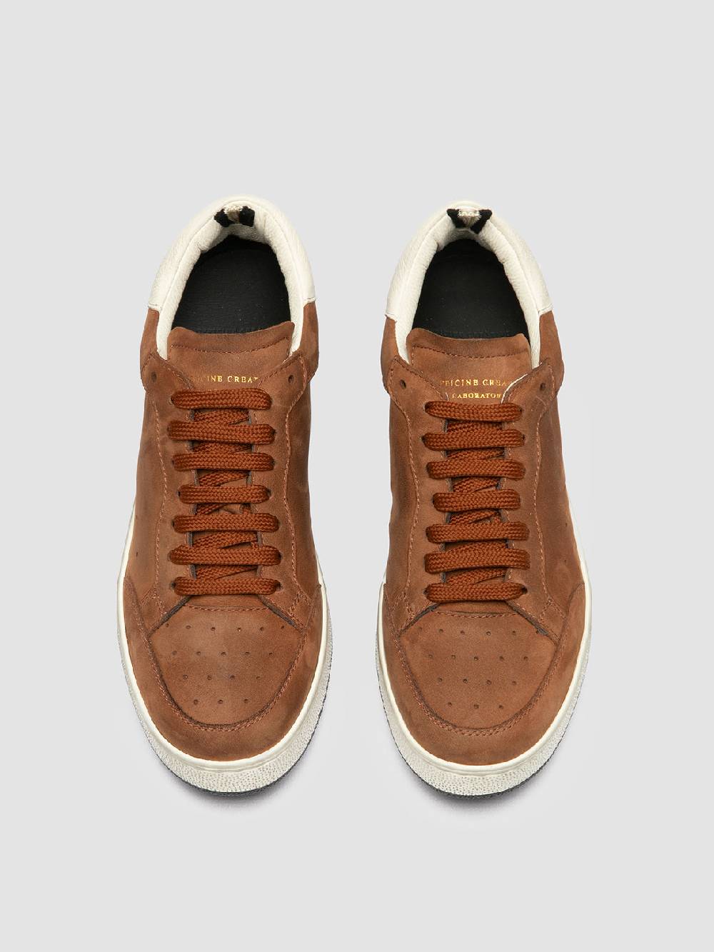 Officine Creative THE ANSWER 102 Sneaker Basse In Nabuk Marrone