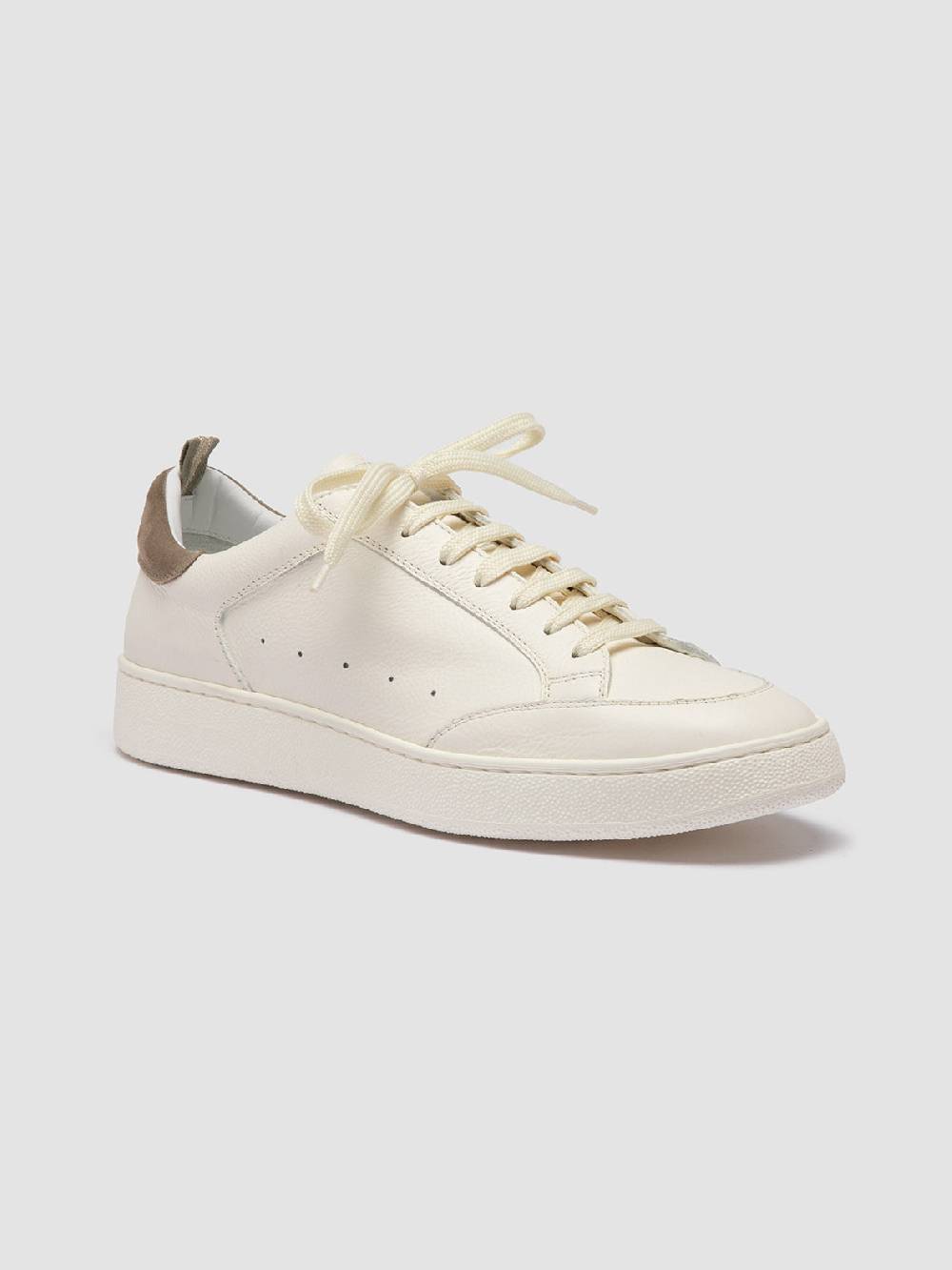 Officine Creative THE DIME 001 Sneaker Basse In Pelle Scamosciata Bianca