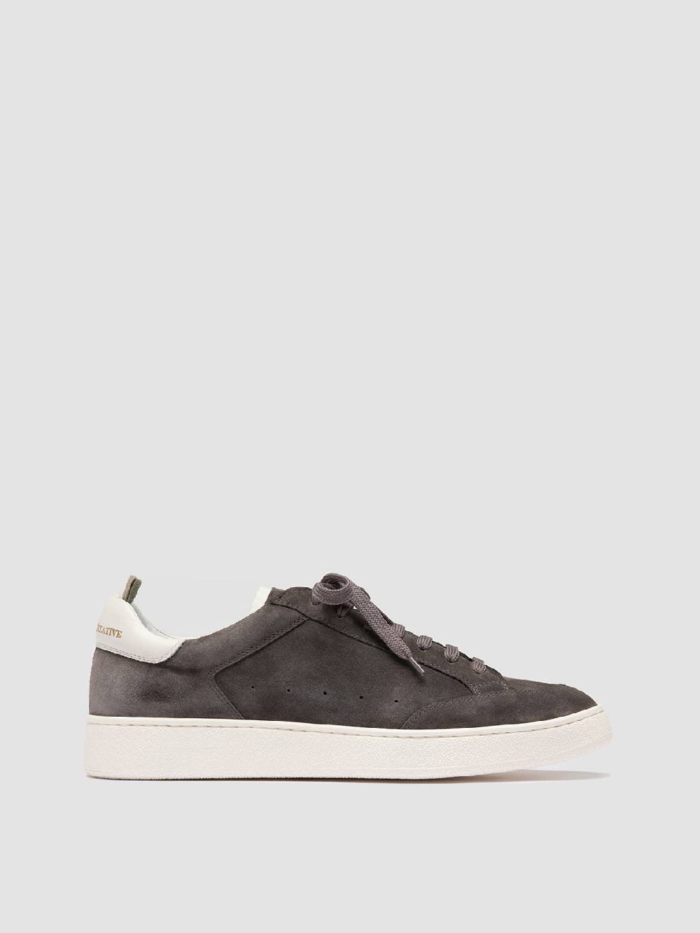 Officine Creative THE DIME 001 Sneaker Basse in Pelle Scamosciata Grigia