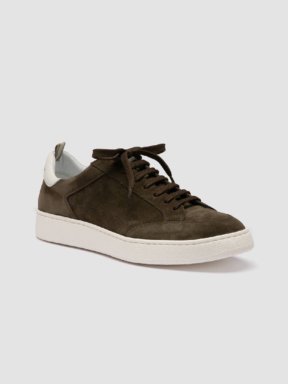 Officine Creative THE DIME 001 Sneaker Basse In Pelle Scamosciata Verde