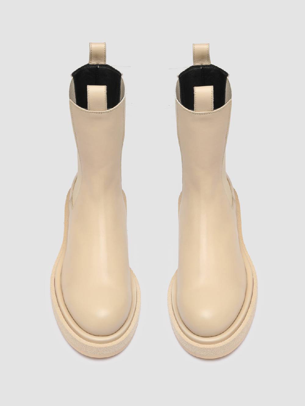 Officine Creative TONAL 105 Stivaletti Chelsea In Pelle Avorio