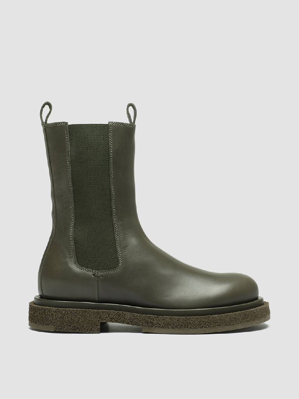 Officine Creative TONAL 105 Stivaletti Chelsea in Pelle Verde