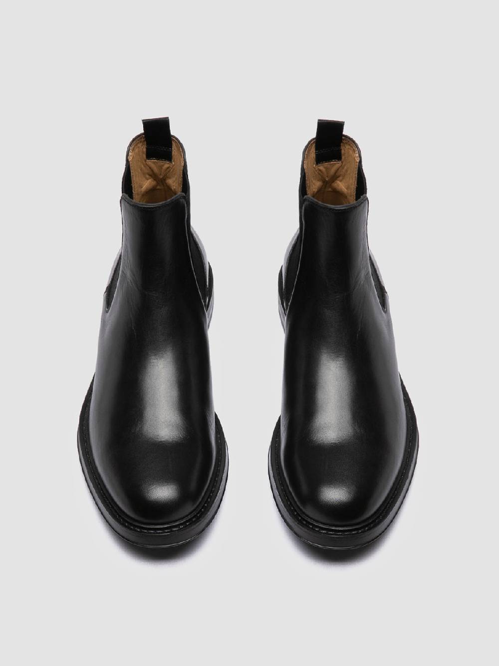 Officine Creative UNIFORM 005 Stivaletti Chelsea In Pelle Nera