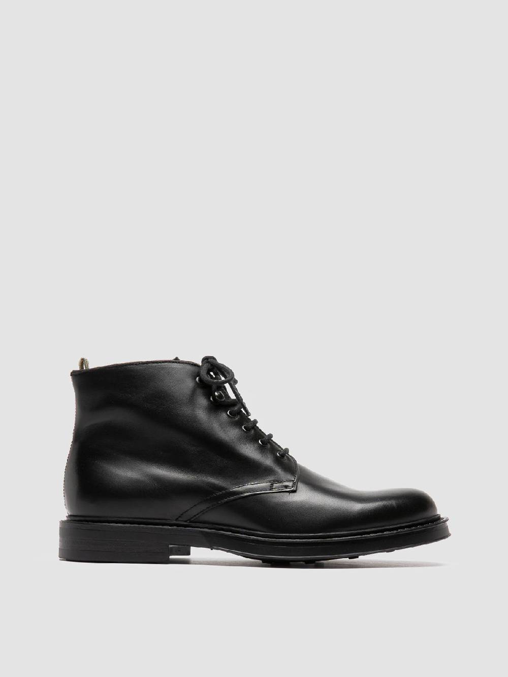 Officine Creative UNIFORM 018 Stivali Neri in Pelle