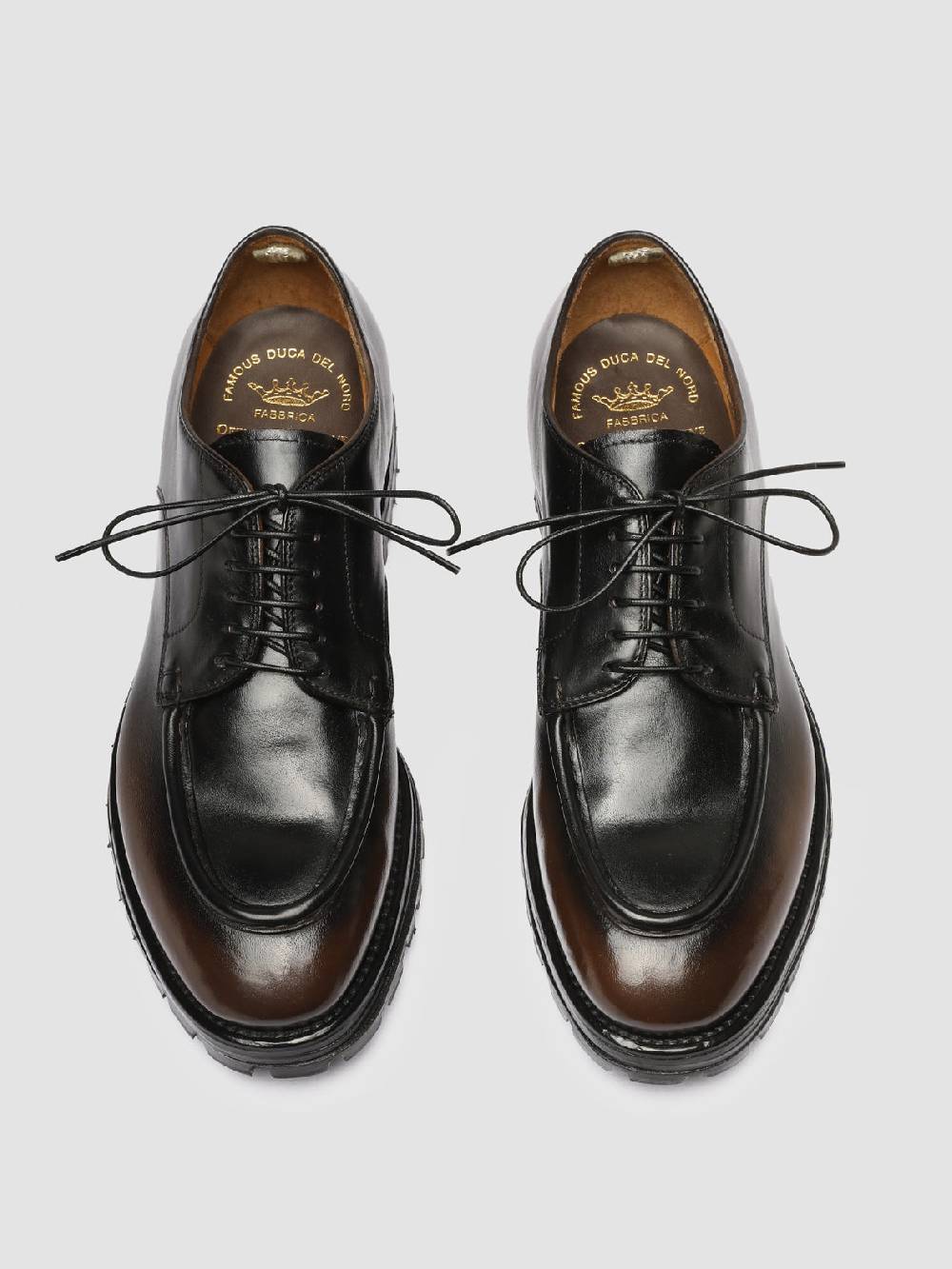 Officine Creative VAIL 009 Dark Brown Leather Derby Shoes