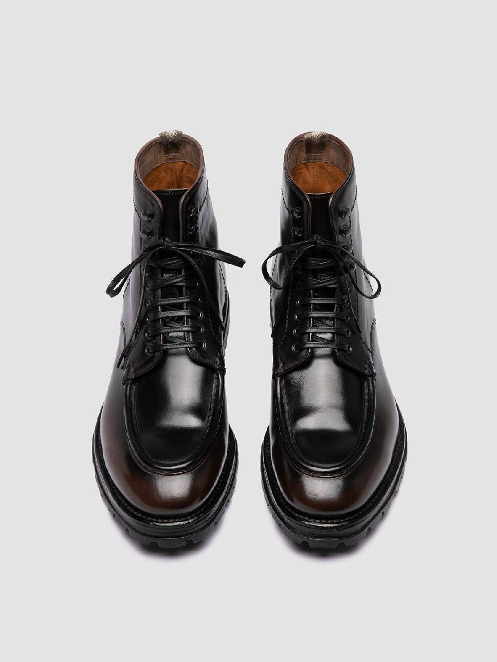 Officine Creative VAIL 010 Stivali Stringati In Pelle Marrone