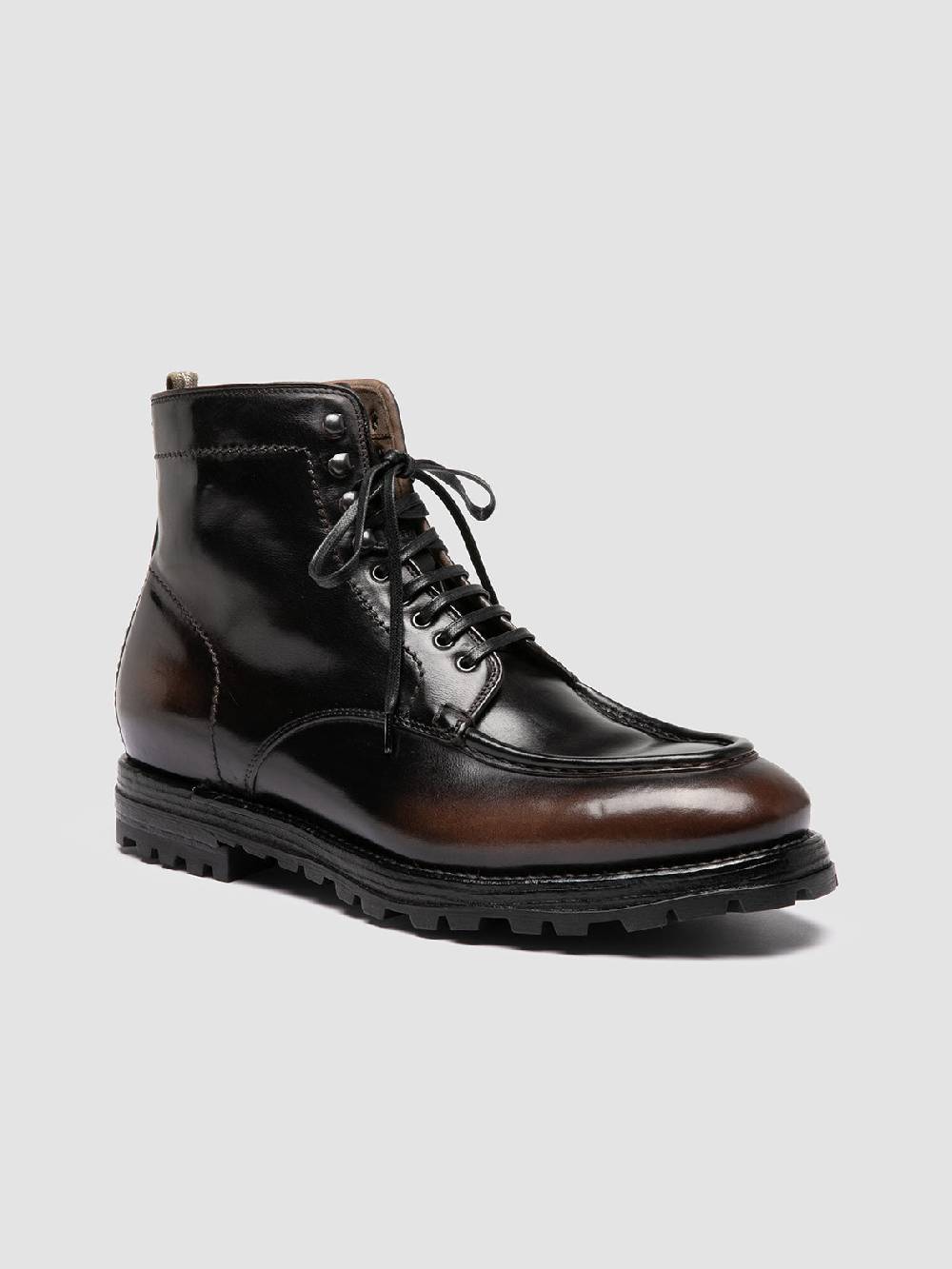 Officine Creative VAIL 010 Stivali Stringati In Pelle Marrone