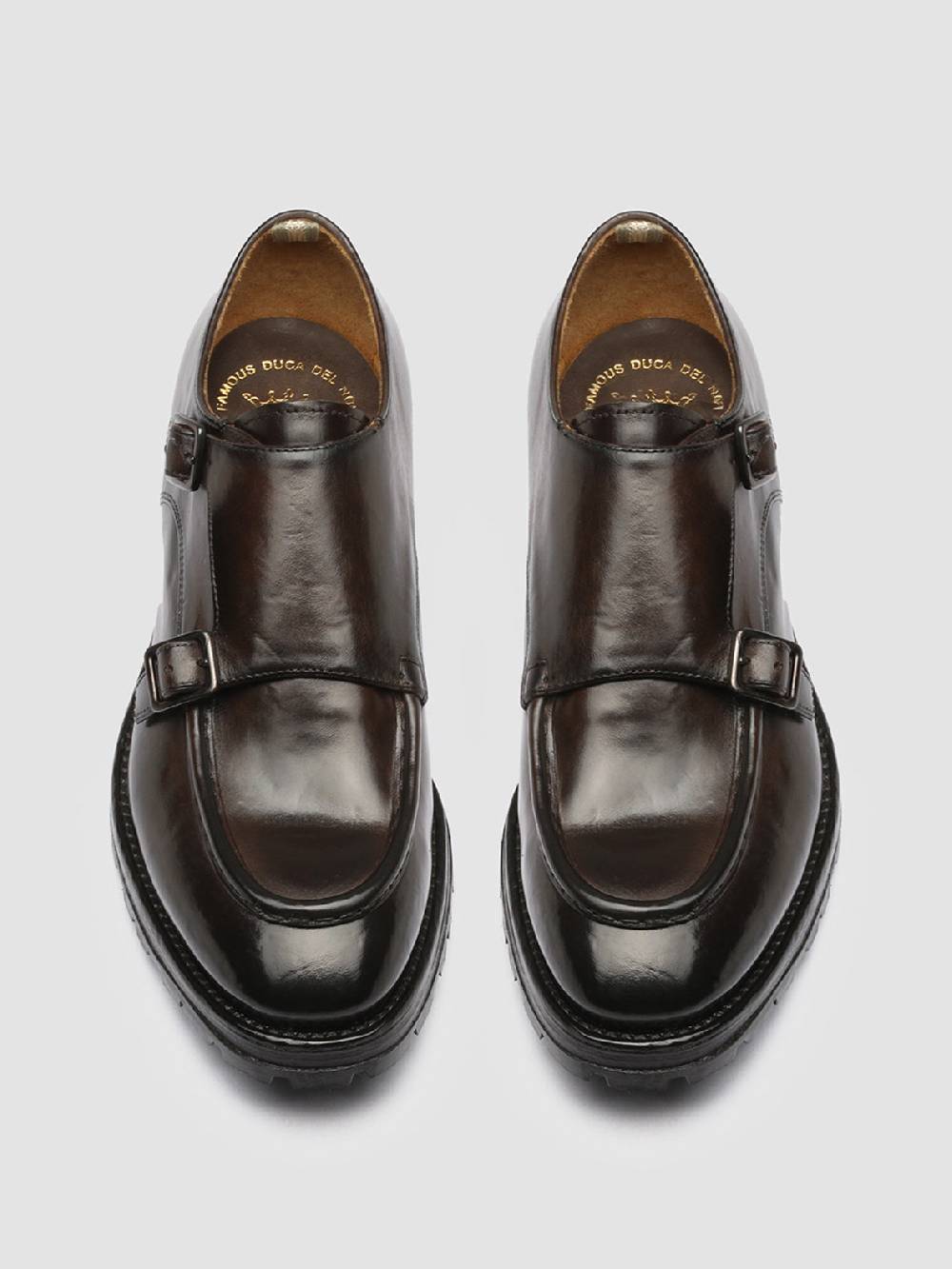 Officine Creative VAIL 012 Dark Brown Leather Monkstrap Shoes