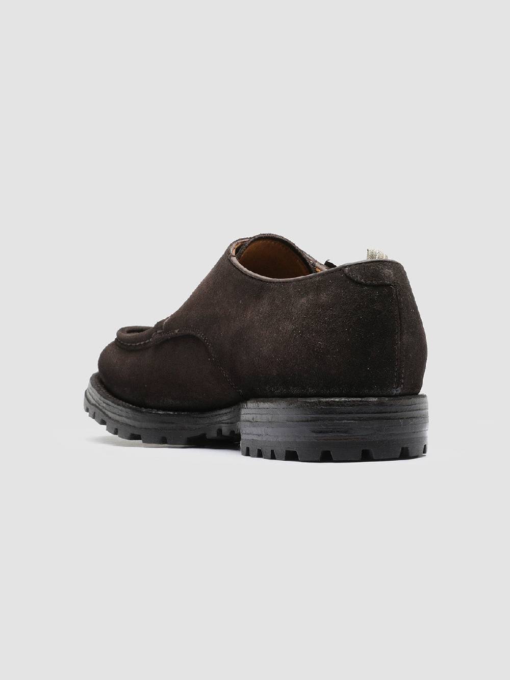 Officine Creative VAIL 012 Dark Brown Suede Monk Shoes