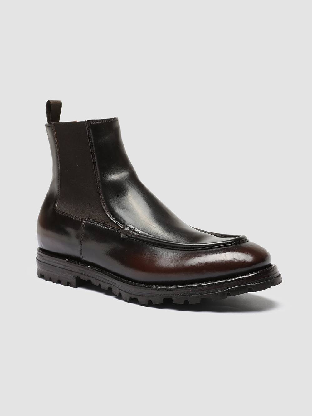 Officine Creative VAIL 017 Stivaletti Chelsea In Pelle Bordeaux