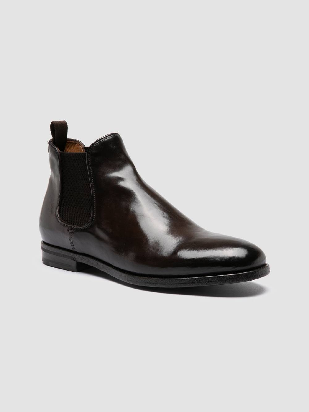 Officine Creative VANDERBILT CAOU 012 Stivali Marrone Scuro In Pelle