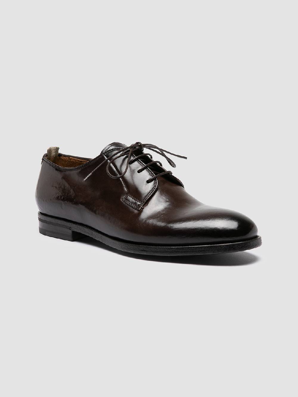 Officine Creative VANDERBILT CAOU 013 Scarpe Derby Marrone Scuro In Pelle