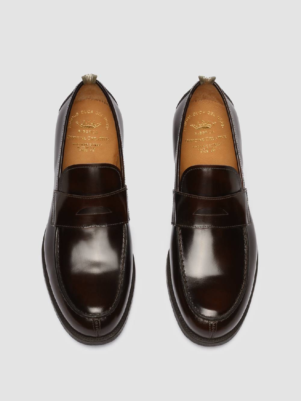 Officine Creative VINE 001 Mocassini In Pelle Marrone