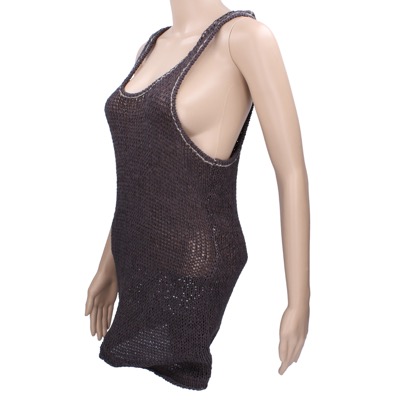 Canotta Vestito Donna INHABIT XS Grigio Cotone AN675