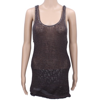 canotta vestito donna INHABIT XS grigio cotone AN675