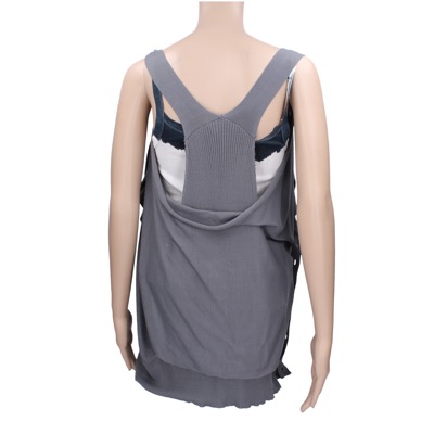 Gilet Cardigan Donna ANNARITA N. Tg. S Grigio Cotone AK195