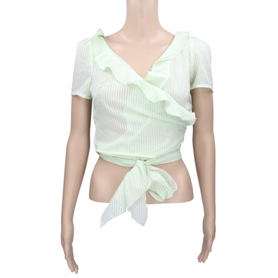 maglia donna ROCCOBAROCCO 42 verde poliestere cotone AP37