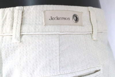 Pantaloni Donna JECKERSON 30 Bianco Crema Cotone AS276