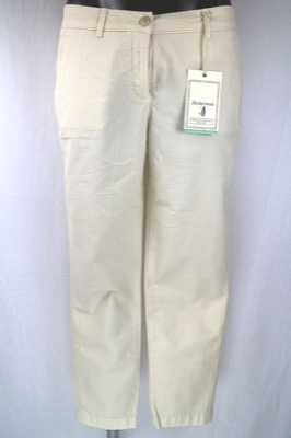 pantaloni donna JECKERSON 30 bianco crema cotone AS276