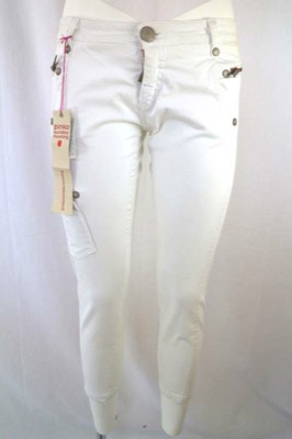 pantaloni donna PINKO 42 bianco cotone AR816