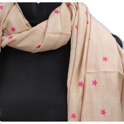 Pareo Donna NALI' Beige Cotone Rosa AF424