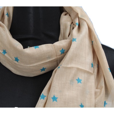 Pareo Donna NALI' Beige Cotone Verde AF423