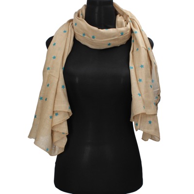 pareo donna NALI' beige cotone verde AF423