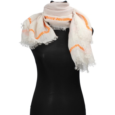 pareo donna NALI' beige lino arancione AF442