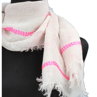 Pareo Donna NALI' Beige Lino Rosa AF443