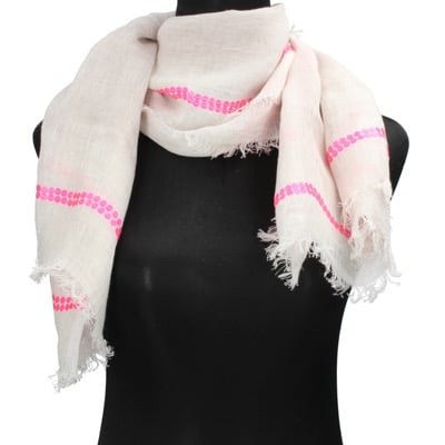 pareo donna NALI' beige lino rosa AF443