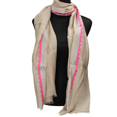 pareo donna NALI' beige seta rosa AF446