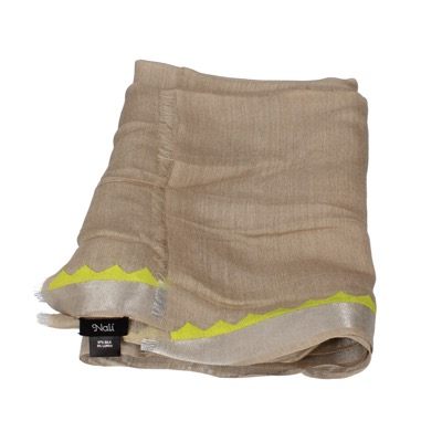 Pareo Donna NALI' Beige Seta Verde AF445