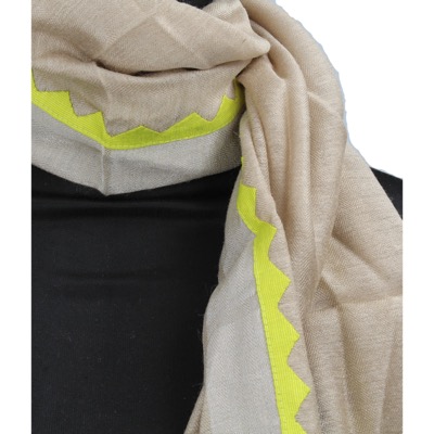 Pareo Donna NALI' Beige Seta Verde AF445