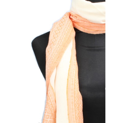 Pareo Donna NALI' Bianco Cotone Arancione AF447