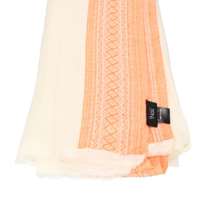 Pareo Donna NALI' Bianco Cotone Arancione AF447