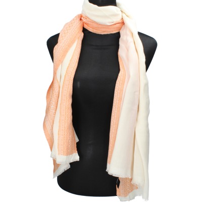 pareo donna NALI' bianco cotone arancione AF447