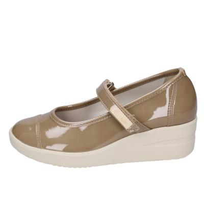 Scarpe Donna AGILE By RUCOLINE Ballerine Beige Vernice 242 A ULTRA BE599
