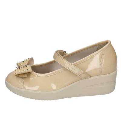 Scarpe Donna AGILE By RUCOLINE Ballerine Beige Vernice 242 BD175