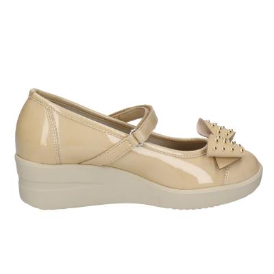 Scarpe Donna AGILE By RUCOLINE Ballerine Beige Vernice 242 BD175