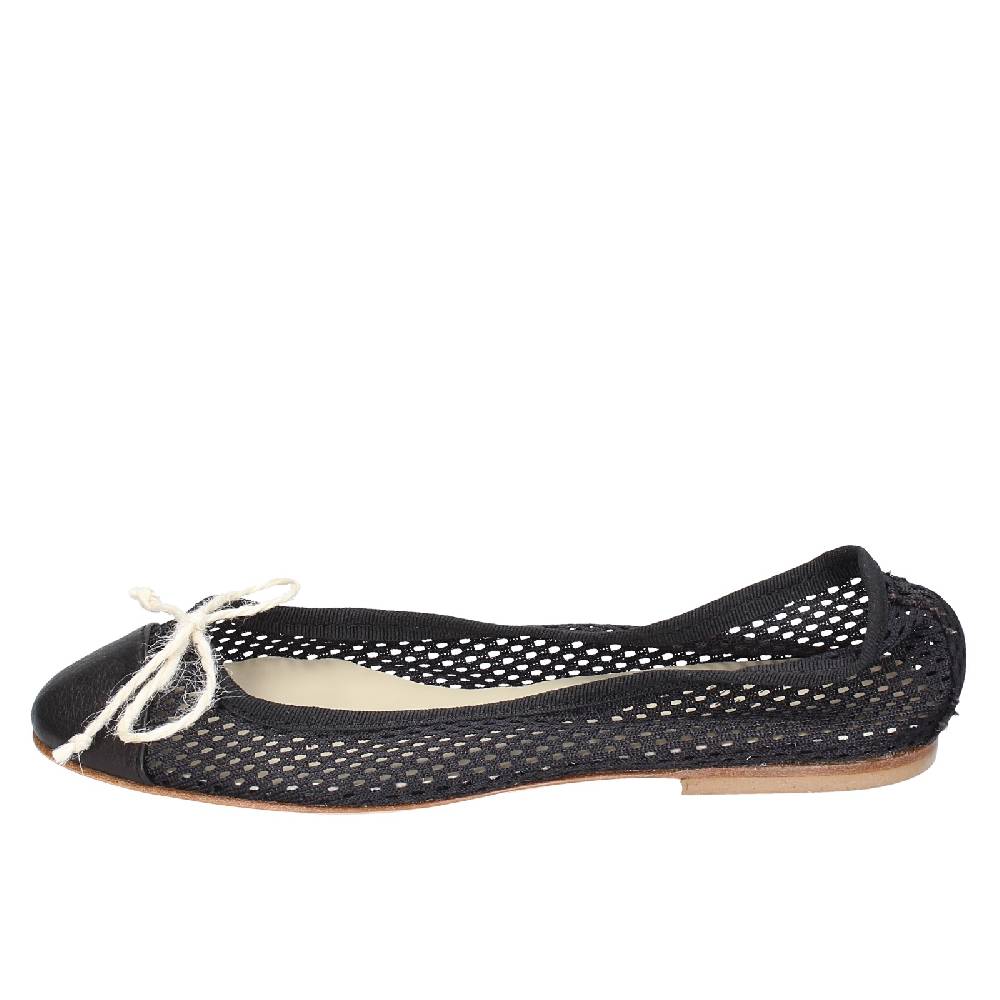 Scarpe Donna ANNIEL Ballerine Nero Tessuto Pelle EX274